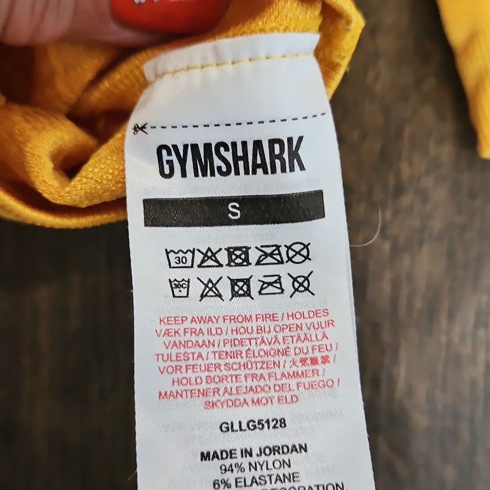 Gymshark GLOW Seamless Thumholes matching set Small